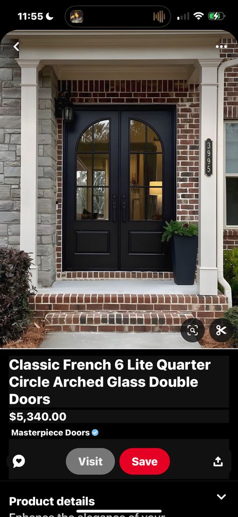 Double Door Entryway Exterior, Entryway Exterior, Double Door Entryway, Double Doors Exterior, Double Front Doors, Door Entryway, Glass Front Door, French Quarter, Double Door