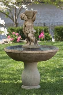 Massarelli's | Makers of Fine Stone Garden Accents available at BF Landscape 856-740-1445 www.bflandscape.com  ITEM #3639 Antique Fountain, Concrete Fountains, Concrete Bird Bath, Stone Fountains, Water Fountains Outdoor, Flower Pots Outdoor, English Cottage Garden, Garden Fountain, Garden Accents