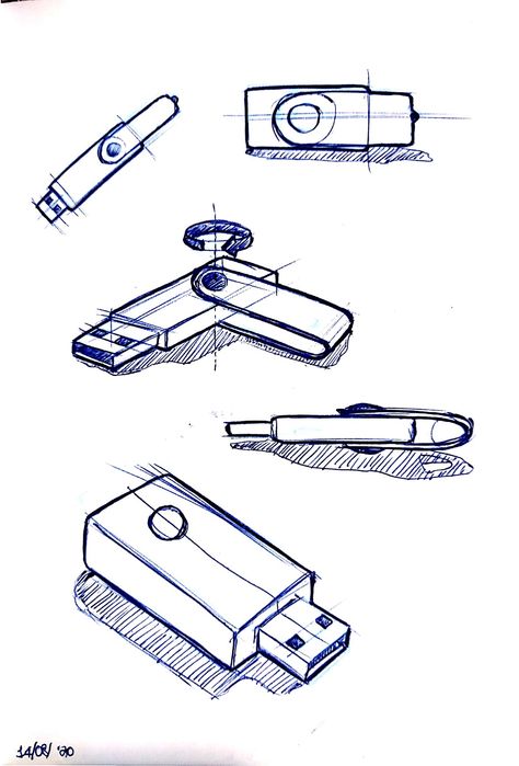 Abstract Objects Drawing, Simple Drawing References Objects, Object Drawing Practice, Disayn Art, Item Drawing Reference, Isometric Objects Drawing, Simple Product Sketches, Pendrive Sketch, Sketch Ideas Objects