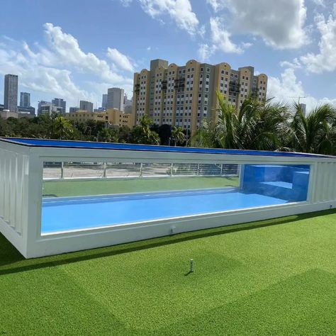 6840.0US $ |Factory prefab 20ft 40ft shipping container swimming pools with spa acrylic window and deck for outdoor| |   - AliExpress Storage Container Pool, Shipping Container Pool Cost, Container Pools, Shipping Container Swimming Pool, 40ft Shipping Container, Shipping Container Pool, Container Pool, Note Ideas, Container Ideas