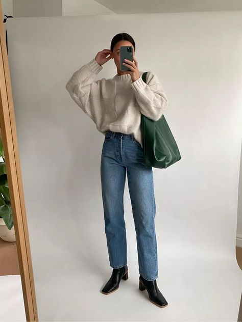 Straight Jeans Outfit, Jeans Outfit Winter, Outfit Jeans, Jeans Outfit, Outfit Inspo Fall, Winter Fashion Outfits, Fall Winter Outfits, Jean Outfits, Outfit Inspirationen