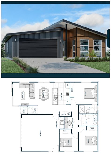 3 Bedroom Double Garage House Plan, Small 3 Bedroom House Plans With Garage, 3 Bedroom 2 Bathroom Floor Plans, 3 Bedroom With Garage Floor Plan, 3 Bedroom House Plans With Garage, 3 Bedroom Home Floor Plans With Garage, House Plan Gallery 3 Bedroom, House Design Plans 3 Bedroom, 3 Bedroom Home Floor Plans Modern