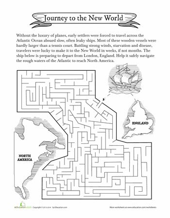 Worksheets: Colonial Maze Teaching Colonial America, Social Geography, Life Worksheets, Jamestown Colony, Social Studies Centers, Virginia Studies, Assignment Ideas, Weather Worksheets, Colonial Life