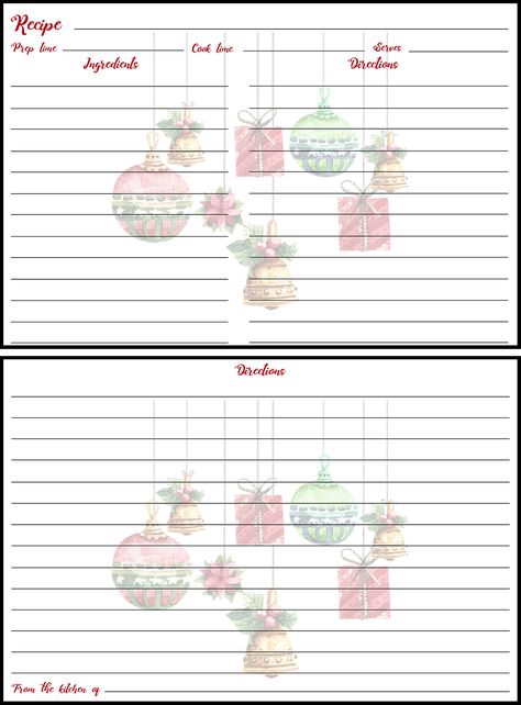 Christmas Recipe Cards Printable Free, Winter Baby Showers, Christmas Ornaments Design, Recipe Printables, Recipe Binder Printables, Holiday Recipe Card, Christmas Recipe Cards, Recipe Printable, Recipes Cards