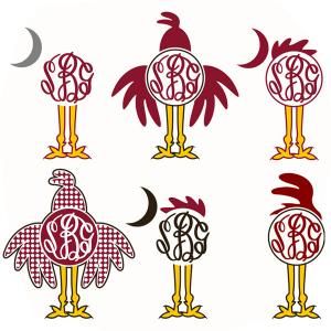 Whimsical Lettering, Gamecock Nation, Go Gamecocks, Usc Gamecocks, Carolina Girl, Carolina Gamecocks, South Carolina Gamecocks, Silhouette Ideas, Monogram Decal