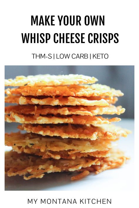 Make your own Whisp Cheese Crackers with 3 simple ingredients! These are keto cheese crackers will take your salads, soups and dips to a new level! #whisps #parmesancrackers #keto #thms Salad Cheese, Montana Kitchen, Cheesy Crackers, Low Carb Crackers, Cheese Trays, Sugar Recipes, Homemade Crackers, Cheese Crisps, Low Carb Salad