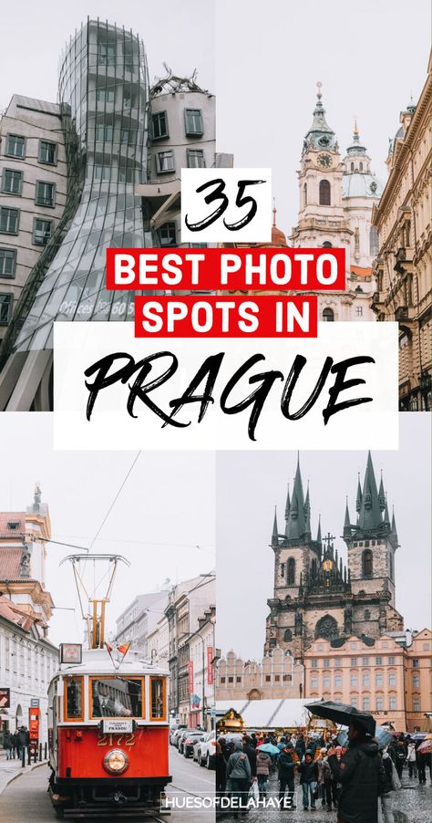 Visit the best Instagrammable places in Prague for the best Prague photography opportunities! These are the best photo spots in Prague to level up your IG feed. Plus tips for shooting photos in Prague From hidden gems to popular spots, in Prague to show you them all! Prague Photography, Prague Photos, Czech Republic Travel, Visit Prague, Cesky Krumlov, Prague Travel, Eastern Europe Travel, Europe Trip Itinerary, Prague Castle