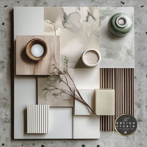 Calm, serene, and sophisticated – this spa-inspired mood board is all about natural textures and soothing tones. 🌿✨ Whether you're designing a wellness retreat or a personal sanctuary, these elements create a space that breathes relaxation. #MoodBoardMagic #SpaDesign #TranquilSpaces #InteriorDesign #TheDesignStudio #YEGContractors #AlbertaBusiness Spa Moodboard, Spa Mood Board, Minimalist Mood Board, Spa Room Decor, Sample Board, Wellness Retreat, Spa Inspiration, Spa Design, Spa Room