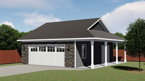 Garage Building Plans, Gym Building, Garage Plans With Loft, 2 Car Garage Plans, Garage Plans Detached, Garage Designs, Plan Garage, Pergola Carport, Garage Guest House