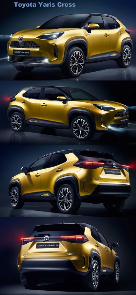 Toyota has launched it's new Yaris Cross compact SUV with hybrid option. The new Yaris Cross is the first Toyota compact SUV which will offer electric four-wheel drive with multiple terrain modes.  #ToyotaYarisCross #YarisCross #SUV #ToyotaSUV #SUV2020 #Cars2020 #Toyota #ToyotaYarisCrossSUV Lexus Hybrid Suv, Toyota Cross Hybrid, Hybrid Cars Toyota, Yaris Cross Hybrid, Toyota Yaris Cross, Yaris Cross, Toyota Fortuner 2022, Toyota Century Suv, Toyota Hybrid