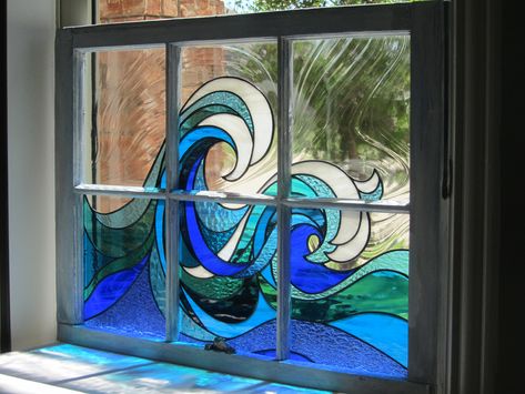 Stained Glass by James Stained Glass Ocean, Stained Glass Garden, Deco Marine, Glass Window Art, Stained Glass Diy, Stained Glass Crafts, Art Stained, Stained Glass Designs, Faux Stained Glass