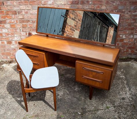 G Plan Fresco Range Dressing table or desk Mid Century Dressing Table, Stag Furniture, G Plan Furniture, 1970s Home, Floating Desk, G Plan, Table Vintage, Retro Furniture, Mid Century Vintage