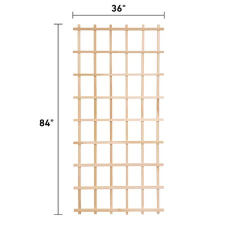 Style Selections 36-in W x 84-in H Natural Wood Garden Trellis in the Garden Trellises department at Lowes.com Small Garden Gates, Wood Garden Trellis, Porch Trellis, Climbing Vegetables, Cedar Trellis, Ladder Trellis, Rustic Trellis, Front Porch Design Ideas, Porch Design Ideas