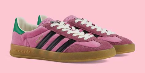 Take 5: Geometric Bookends, adidas x Gucci, New Panton Chair + More Pink Sambas, Sambas Adidas Women Outfit, Adidas X Gucci, Panton Chair, Gucci Sneakers, Limited Edition Sneakers, Adidas X, Adidas Gazelle Sneaker, Adidas Samba Sneakers