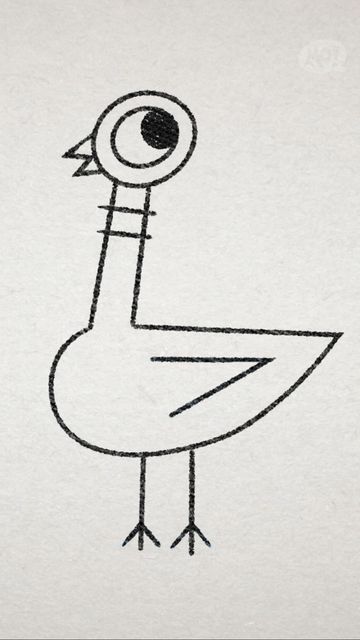 Want to see how Mo draws The Pigeon? Follow along with this video! Pigeon Simple Drawing, How To Draw Pigeon, Pigeon Doodles, Pigeon Drawing, Silly Art, The Pigeon, Mo Willems, Drawing Cartoon, Art Styles