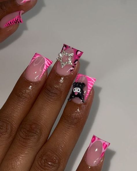 Pink Short Duck Nails, Extra Short Duck Nails, Short Pink Duck Nails, Short Duckies Nails, Short Duckie Nails, Short Duck Nails Design, Small Duck Nails, Short Duckies, Duck Nails Pink