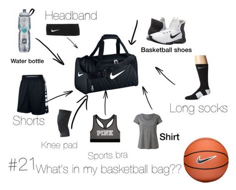 "What's in my basketball bag?" by kirstendances ❤ liked on Polyvore featuring NIKE, adidas, MANGO and Victoria's Secret Whats In My Basketball Bag Sports, What To Pack In My Basketball Bag, Things To Have In Your Basketball Bag, What To Pack In Basketball Bag, Girls Basketball Practice Outfits, What To Keep In Your Basketball Bag, What’s In My Basketball Bag, What To Put In Your Basketball Bag, Basketball Bag Checklist