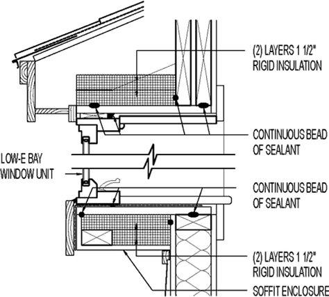 Exterior Insulation Retrofit for Existing Bay Window - GreenBuildingAdvisor Section Detail, Wall Section Detail, Wall Section, Exterior Insulation, Rigid Insulation, Vertical Siding, Window Detail, Window Unit, Best Windows