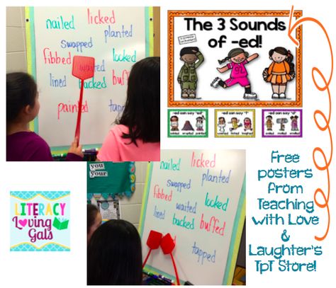 3 Sounds Of Ed, Vocabulary Instruction, Phonics Rules, Grammar Lessons, Teaching Literacy, 3 Things, Grade 1, Second Grade, English Language