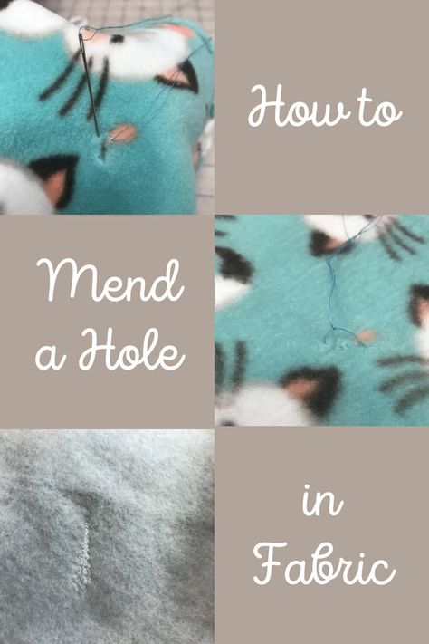 How to Mend a Hole in Fabric | Mending Holes Patch Hole, Felt Patch, Sewing 101, Fuzzy Blanket, Ladder Stitch, Afghan Blanket, Blanket Stitch, Fabric Sewing, Sewing Tips