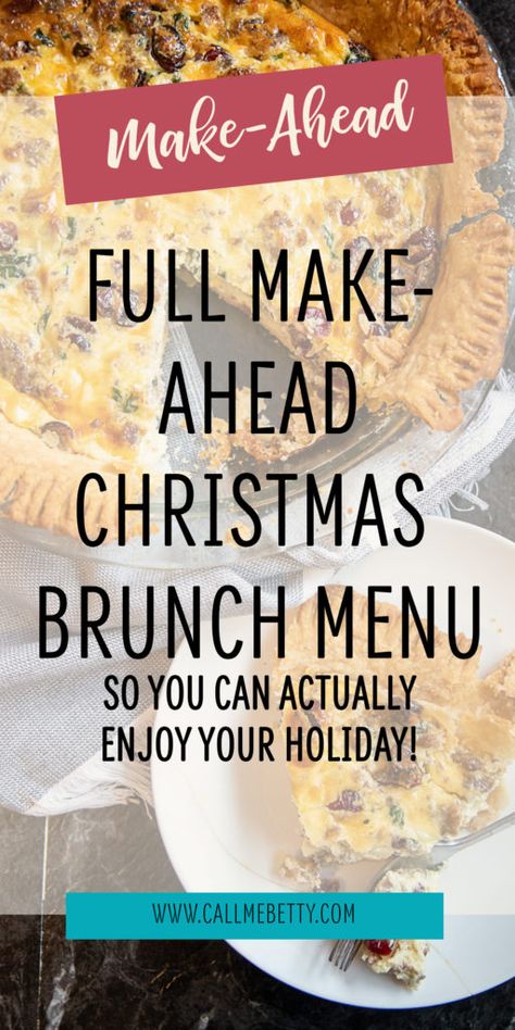 Christmas Brunch Menu, Christmas Morning Brunch, Christmas Brunch Recipes, Christmas Luncheon, Make Ahead Brunch, Christmas Breakfast Recipe, Christmas Morning Breakfast, Christmas Eve Dinner, Holiday Brunch