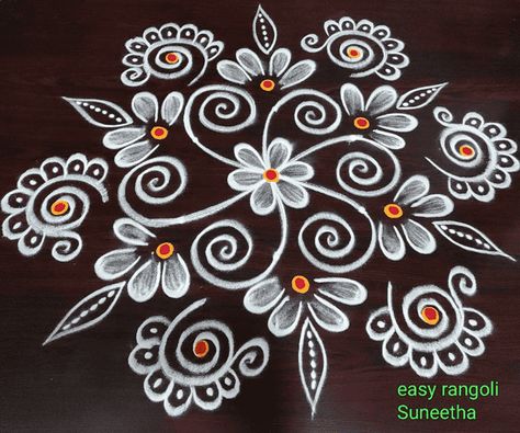 Basic Rangoli Design Images (Basic Rangoli Kolam Ideas) - 2022 Geru Rangoli Designs, Color Kolam Rangoli Designs, Basic Rangoli Designs, Short Rangoli, Basic Rangoli, Design Muggulu, Margali Kolam, Easy Rangoli Designs Videos, Very Easy Rangoli Designs