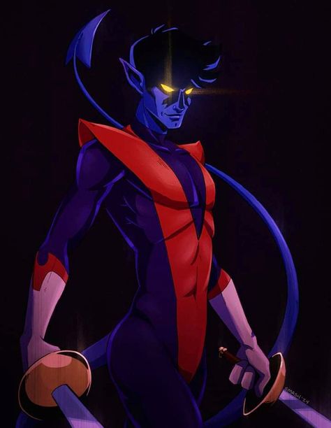 Nightcrawler Art, Nightcrawler Marvel, Nightcrawler Comic, Nightcrawler Xmen, X Men Funny, Kurt Wagner, Xmen Art, X Men Evolution, Marvel Xmen