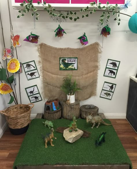 Dinosaur Interest Area 🍃 Dinosaur Dramatic Play Center, Dinosaur Dramatic Play, Classroom Attendance Chart, Montessori Language Activities, Collaborative Art Projects For Kids, Dinosaur Small World, Classroom Attendance, Dinosaur Classroom, Dinosaur Theme Preschool