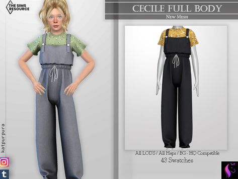 The Sims Resource - Cecile Full Body Sims 4child Cc, Sims 4 Cc Childs Clothes, Sims Child Clothes, Sims4 Child Clothes, Sims4 Cc Child Clothes, Sims 4 Mods Clothes Kids, The Sims Resource Sims 4 Clothing, Ts4 Kids Cc Clothes, Sims 4 Cc Clothes Children