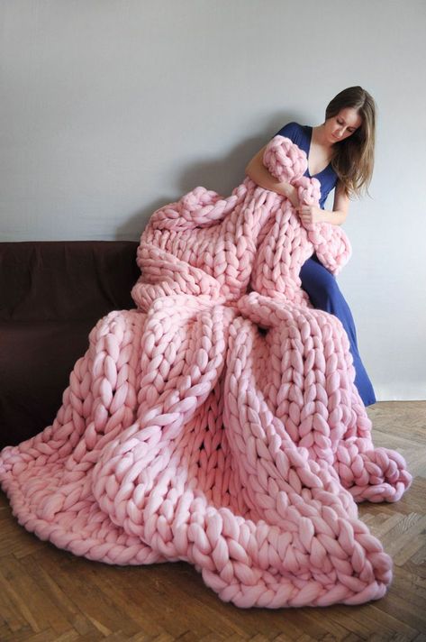 Super Chunky Blankets & Knits | Handknitted by Ohhio Thick Knitted Blanket, Sofa Blanket Cover, Super Chunky Blanket, Super Chunky Knit Blanket, Chunky Blankets, Super Chunky Knit, Hand Woven Blanket, Knit Blankets, Chunky Blanket