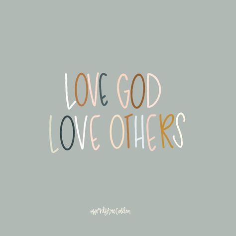 Love Others Bible Verse, Love God Love Others, The Greatest Commandment, Christian Girl Quotes, Widget Wallpaper, Greatest Commandment, Verse Cards, Christian Holidays, Faith Encouragement