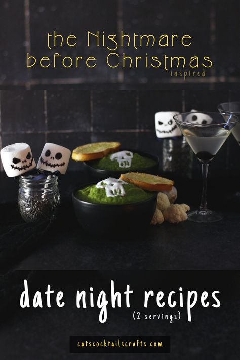 Nightmare before Christmas Date Night Recipes — Cats, Cocktails, Crafts Cranberry Cosmopolitan, Roasted Garlic Cauliflower Soup, Garlic Cauliflower Soup, Christmas Date Night, Garlic Cauliflower, White Cranberry Juice, Alcoholic Desserts, Night Recipes, Roasted Garlic Cauliflower