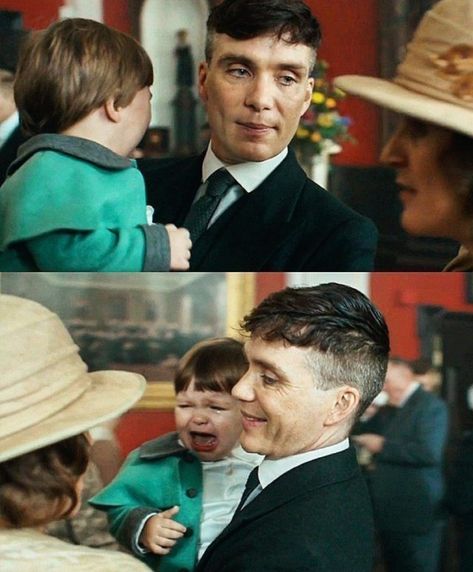 Thomas Shelby and baby Charlie Peaky Blinders 💙 Tommy Shelby Hair, Grace Shelby, Peaky Blinders Cap, Alfie Solomons, Peaky Blinders Series, Peaky Blinders Thomas, Joe Cole, Peaky Blinders Tommy Shelby, Cillian Murphy Peaky Blinders