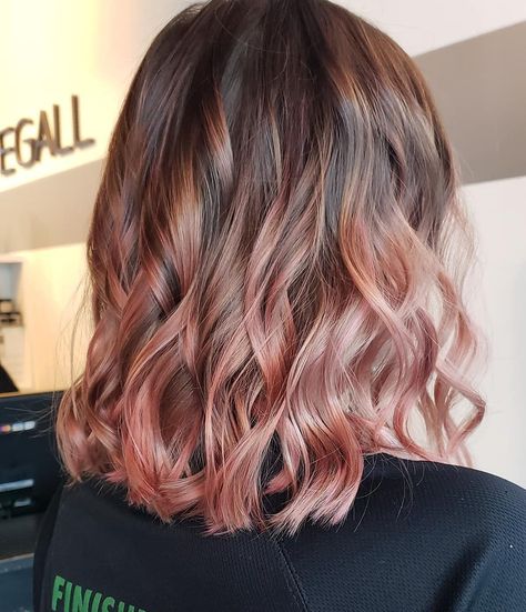 Rose gold goddess  #bostegallthesalon #bostegallthecollection #behindthechair #colormelting #pulpriot #pulpriotcleopatra #rosegoldhair… Black And Rose Gold Hair, Colour Melt Hair Brunette, Rose Gold Hair Brunette Straight, Pink Balayage Brunette Rose Gold Hair, Light Brown Rose Gold Balayage, Rose Gold With Shadow Root, Rose Gold Hair Balayage, Brown To Pink Balayage Rose Gold, Rose Gold Hair Ombre