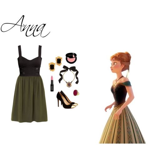 Anna inspired outfit Princess Anna Inspired Outfit, Anna Frozen Inspired Outfits, Anna Inspired Outfit, Princess Dresses For Adults, Anna Disneybound, Frozen Inspired Outfits, Dnd Pins, Anna Outfit, Frozen Fashion