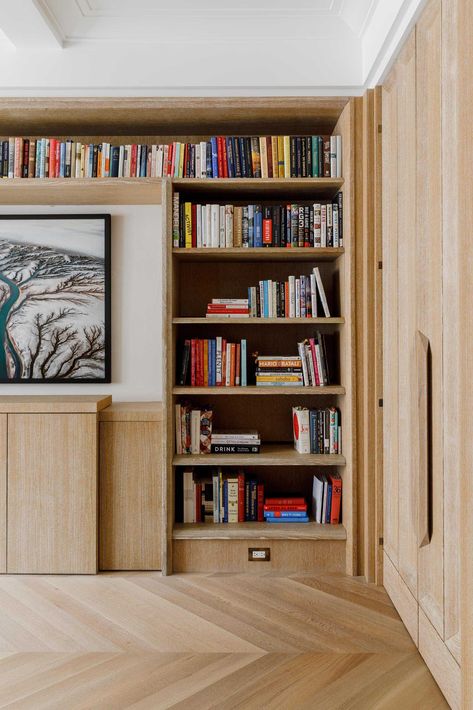 Large Apartment, Venetian Plaster Walls, Apartment In New York, Walnut Armchair, Floating Cabinets, Design Publication, Contemporary Color Palette, Tile Covers, Family Of Five