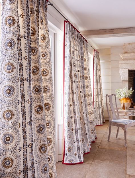 Jane Churchill Fabric, Different Curtain Styles, Window Furnishings, Jane Churchill, Drapery Styles, Drapery Designs, Curtain Styles, The Curtains, Custom Drapery