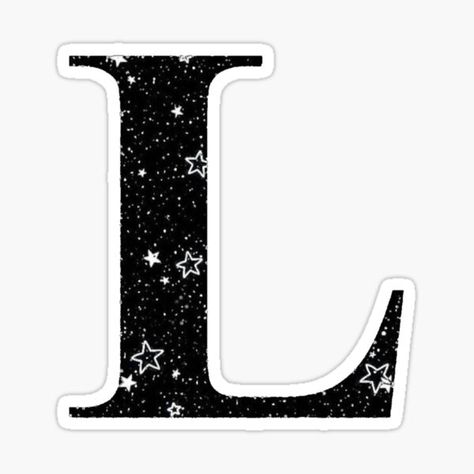 Huruf Aesthetic A-z Black, L Pictures Letter, Huruf L Aesthetic, L Aesthetic Letter, Letter L Aesthetic, Virtual Journal, L Sticker, Letter Background, Scrapbook Alphabet