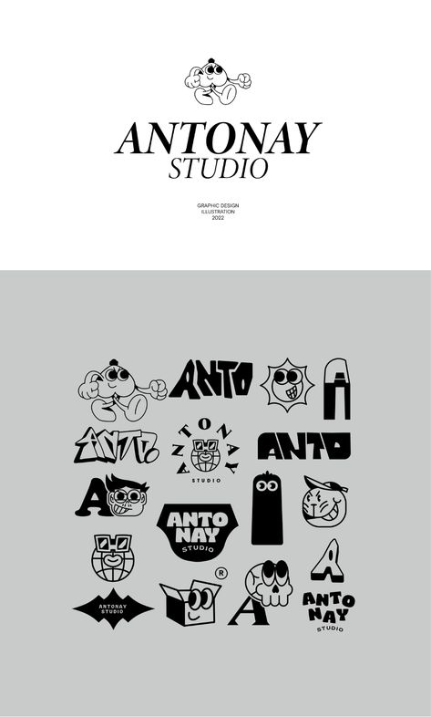 Antonay Studio Graphics on Behance Studios Logo Design, Tattoo Studio Branding Design, Grunge Logo Design Inspiration, Tattoo Studio Logo, Beautiful Branding, Music Logo, Web Instagram, Studio Logo, Tattoo Studio