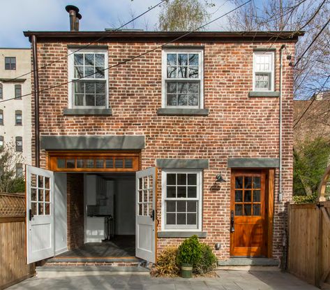 Small Brick Building, Small Industrial House, Warehouse Living, Shotgun House, Tiny House Movement, Tiny House Cabin, House Drawing, Historic Preservation, Brick Building