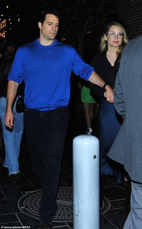 Henry Cavill puts on a loving display with his girlfriend as they walk hand-in-hand in Los Angeles  | Daily Mail Online Henry Cavill Dating, Henry Cavill Girlfriend, Natalie Viscuso, Superman Actors, Henry Cavill Eyes, Henry Cavill News, Just Friends Quotes, Love Henry, Blue Midi Skirt