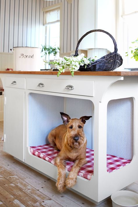 D: Dog Built-ins Built In Dog Bed, Tiny House Furniture, Tiny House Storage, Tiny House Loft, Small Cottages, Tiny House Bathroom, Tiny House Kitchen, Tiny House Interior, Ideas Vintage