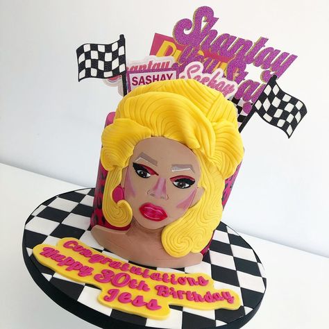 Rupaul Party Theme, Queen Cake, Queen Cakes, Race Party, Rupauls Drag Race, Rupaul, Drag Race, 60th Birthday, 30th Birthday