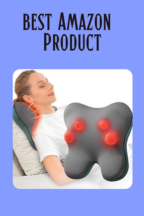 BOB AND BRAD Back Massager with Heat, EZBack Neck Massager Back Massager for Pain Relief Deep Tissue, Shiatsu Back Shoulder and Neck Massager, Massage Pillow for Full Body, Gifts for Women Men. Upgraded Design for Full Body Relaxation - The BOB AND BRAD EZBack shiatsu back and neck massager with heat adopts a curved shape ergonomic design, 4 inches longer than an ordinary massage pillows. This ensures better support and coverage for your neck and back. Back Massager, Best Amazon Products, Back Shoulder, Neck Massage, Deep Tissue, Best Amazon, Full Body, Pain Relief, Massage