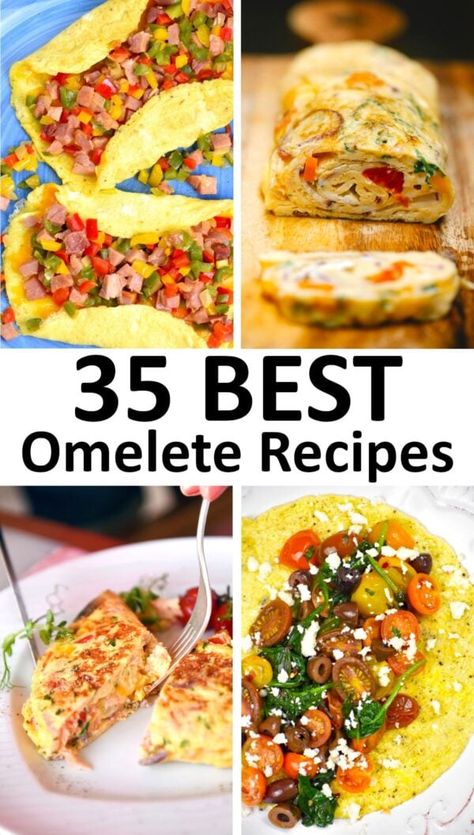 Omelet Recipes Easy, Omelette Ideas Healthy, Cheesy Omelette Recipe, Spinach Omelette Recipe Breakfast, Dinner Omelette Ideas, Ham Omelette Recipes, How To Make Omelettes, Omlete Recipe Omelettes, How To Make An Omelette