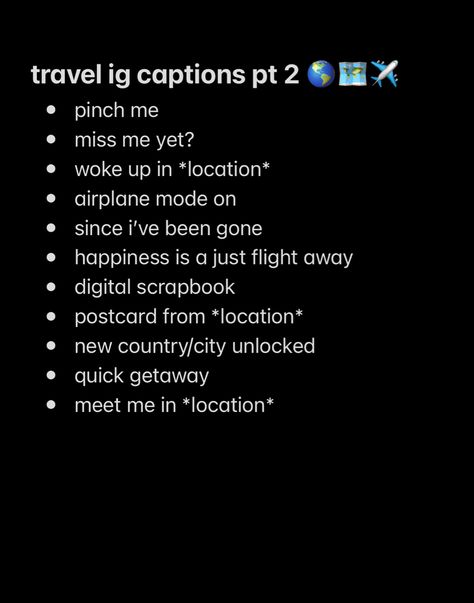 Instagram Captions For Stories, Vacation Aesthetic Quotes, Caption For 2024, Travel Post Caption Ideas, Trips Captions For Instagram, Caption For Airport Pics, Travel Bio Ideas, Travel Instagram Bio Ideas, Cute Travel Captions