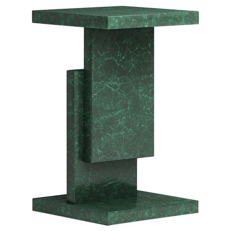 Green Marble Square Stack Side Table Geometric Customizable Artsy Side Table, Green Marble Side Table, Green Side Table, Small Console Tables, Marble End Table, Geometric Side Table, Granite Table, Draw Reference, Tall Side Table