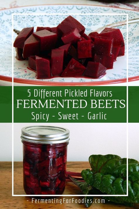 Fermented Beets, Fermented Vegetables Recipes, Pickled Beets Recipe, Beets Recipe, Fermented Veggies, Healthy Probiotics, Fermentation Recipes, Beet Recipes, Fermented Vegetables