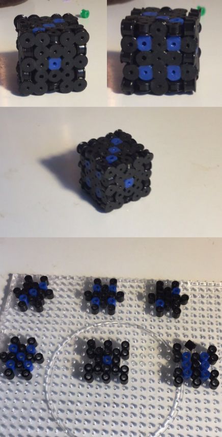 Small strong 3D dice Hama beads/ pearler beads Follow for more! Perler Bead Dice, 3d Dice, Melt Beads, Hama Beads 3d, 3d Toys, Hamma Beads, Easy Pixel Art, Beads Designs, Dice Box