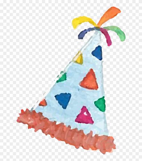 Birthday Hat Illustration, Birthday Hat Drawing, Party Hat Drawing, Birthday Hat Png, Hat Illustration, Hat Clipart, Birthday Hats, Small Party, Birthday Stickers